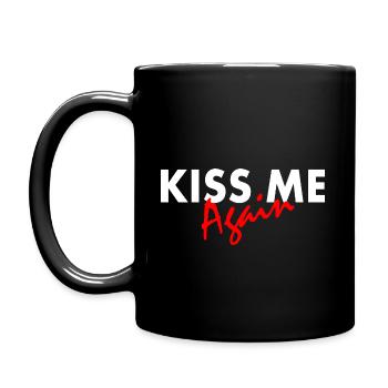 Kiss me again - Tasse einfarbig - Schwarz - Links