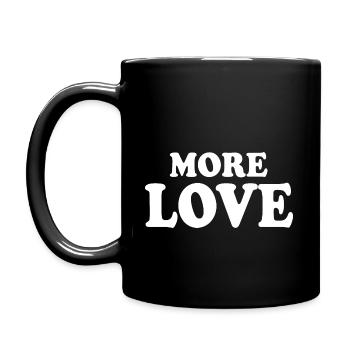 More love - Tasse einfarbig - Schwarz - Links