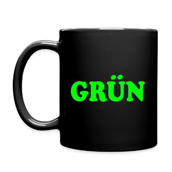 Grün - Tasse einfarbig - Schwarz - Links
