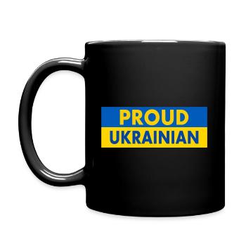 Proud ukrainian - Full Colour Mug - black - Left