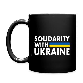 Solidarity with ukraine - Full Colour Mug - black - Left