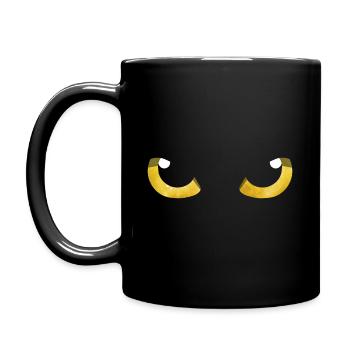 Cat Eyes Yellow - Full Colour Mug - black - Left