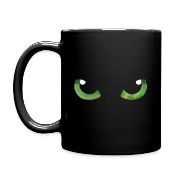 Cat Eyes Green - Full Colour Mug - black - Left