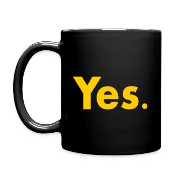 Yes - Tasse einfarbig - Schwarz - Links