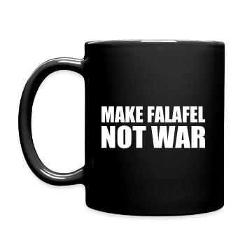 Make falafel not war - Full Colour Mug - black - Left