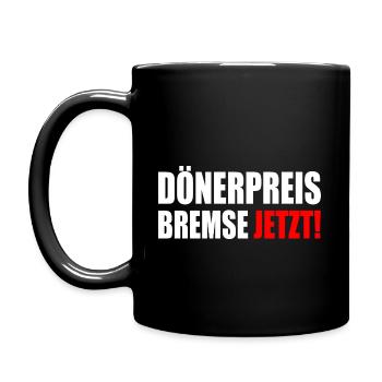 dönerpreisbremse jetzt - Tasse einfarbig - Schwarz - Links