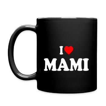 I love mami - Full Colour Mug - black - Left