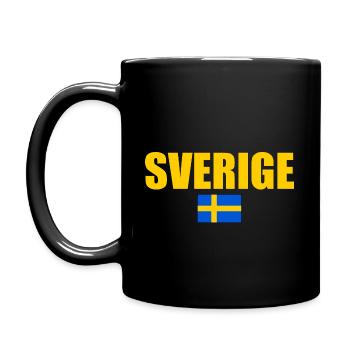 Schweden flagge - Tasse einfarbig - Schwarz - Links