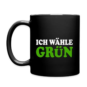ich wähle grün - Tasse einfarbig - Schwarz - Links