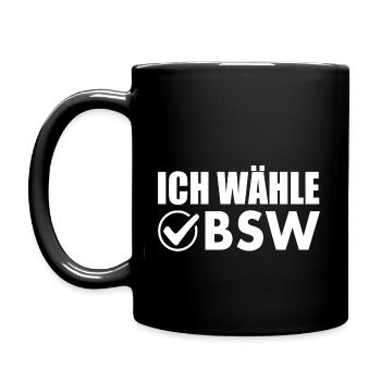 ich wähle bsw - Tasse einfarbig - Schwarz - Links