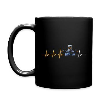 HEARTBEAT WELDING FUNNY WELDER GIFT - Full Colour Mug - black - Left