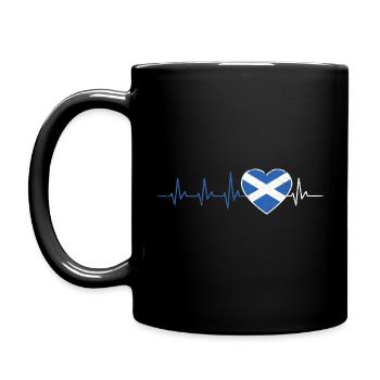 SCHOTTISCHER HERZSCHLAG SCHOTTLAND FLAGGE GESCHENK - Tasse einfarbig - Schwarz - Links