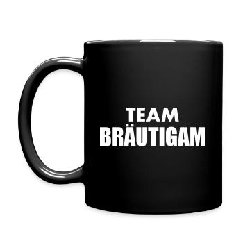 Team bräutigam - Tasse einfarbig - Schwarz - Links