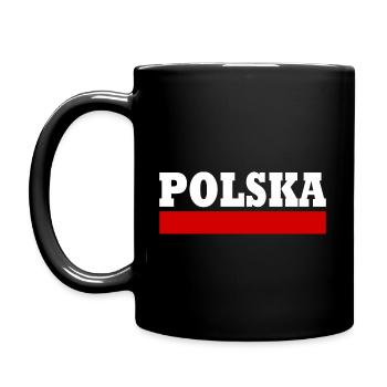 Polska - Tasse einfarbig - Schwarz - Links