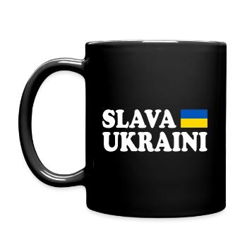 Slava ukraini - Mug uni - noir - Gauche