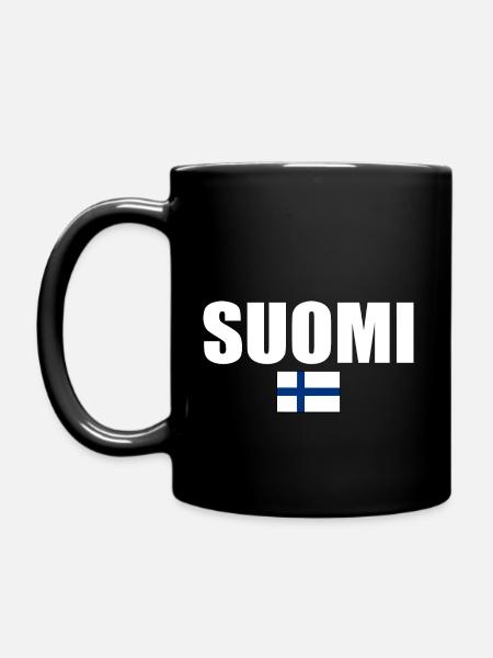 Suomi - Tasse einfarbig - Schwarz
