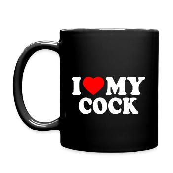 I love my cock - Full Colour Mug - black - Left