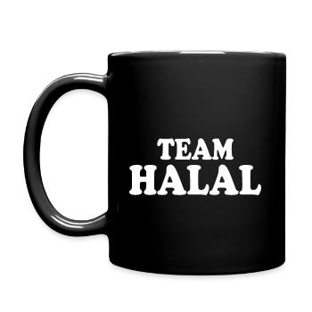 Team halal - Tasse einfarbig - Schwarz - Links