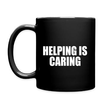 Helping is caring - Full Colour Mug - black - Left