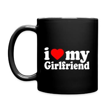 I love my girlfriend - Mug uni - noir - Gauche