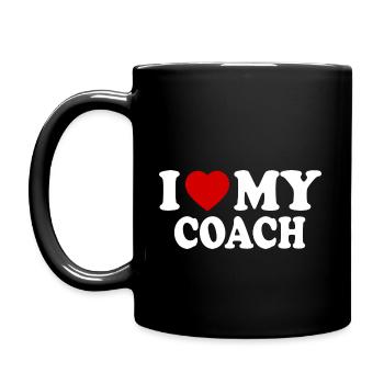 I love my coach - Full Colour Mug - black - Left
