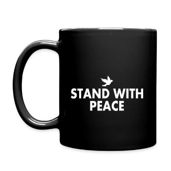 Stand with peace - Full Colour Mug - black - Left