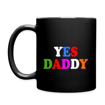 Yes daddy - Tasse einfarbig - Schwarz - Links