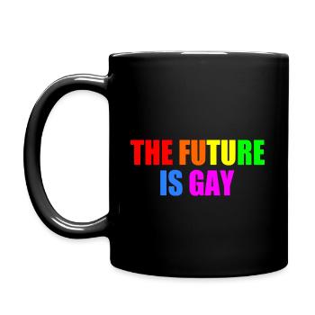 The future is gay - Full Colour Mug - black - Left