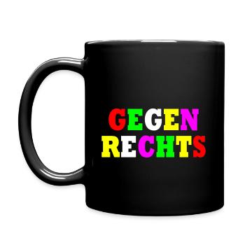Gegen rechts - Tasse einfarbig - Schwarz - Links