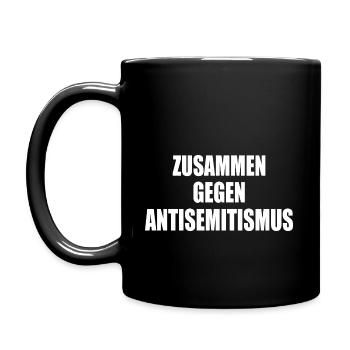 zusammen gegen antisemitismus - Tasse einfarbig - Schwarz - Links