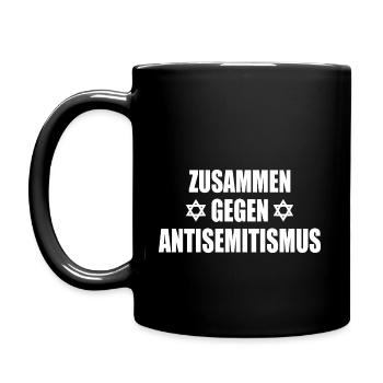 zusammen gegen antisemitismus - Tasse einfarbig - Schwarz - Links