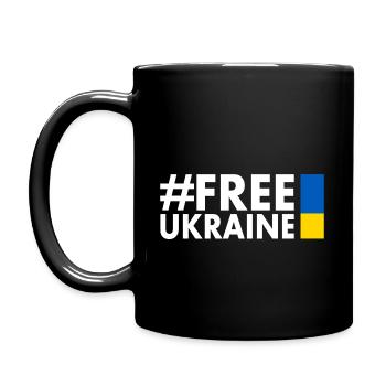 Free ukraine - Mug uni - noir - Gauche