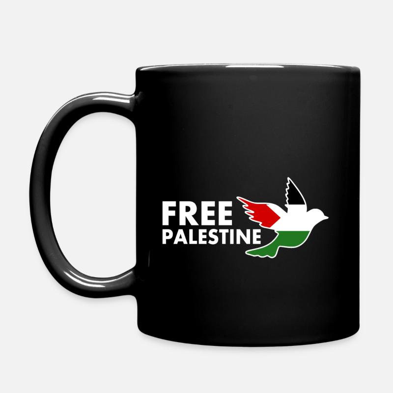 Free palestine - Tasse einfarbig - Schwarz