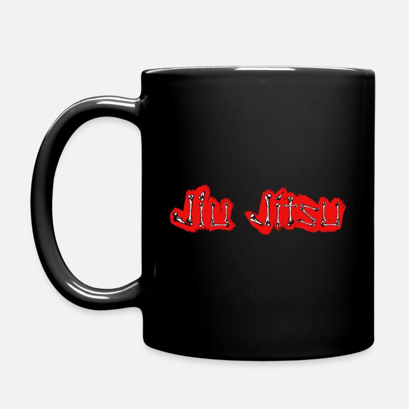 Jiu Jitsu Bones on fire - Tasse einfarbig - Schwarz