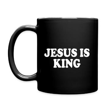 Jesus is king - Full Colour Mug - black - Left