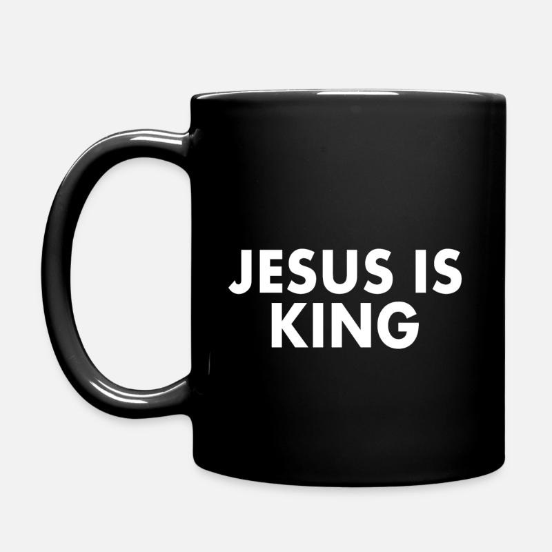 Jesus is king - Tasse einfarbig - Schwarz