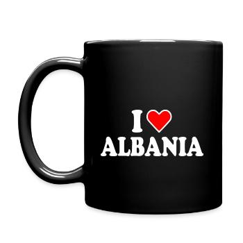 Albanien - Tasse einfarbig - Schwarz - Links