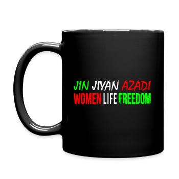 Women life freedom jin jiyan azadi - Tasse einfarbig - Schwarz - Links
