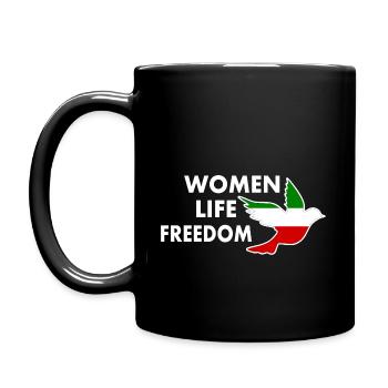 Women life freedom - Mug uni - noir - Gauche