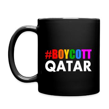 Boycott qatar - Full Colour Mug - black - Left
