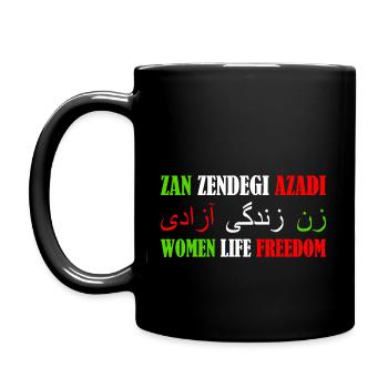 women life freedom Zan zendegi azadi - Tasse einfarbig - Schwarz - Links