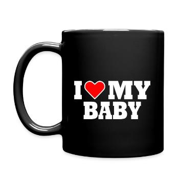 I love my baby - Mug uni - noir - Gauche
