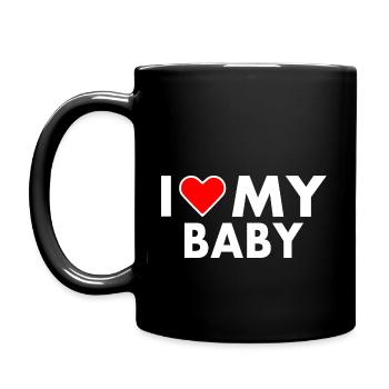 I love my baby - Mug uni - noir - Gauche