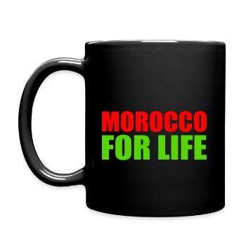 Morocco for life - Marokko - Tasse einfarbig - Schwarz - Links