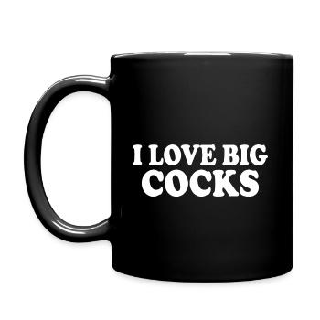 I love big cocks - Full Colour Mug - black - Left