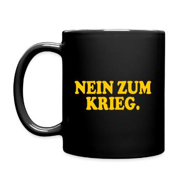 Nein zum krieg - Tasse einfarbig - Schwarz - Links