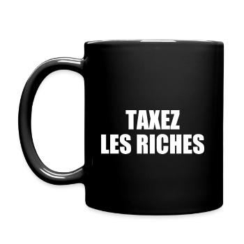 taxez les riches - Mug uni - noir - Gauche