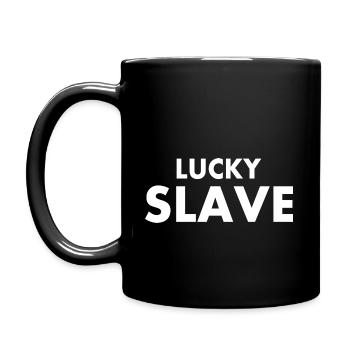 Lucky slave - Tasse einfarbig - Schwarz - Links