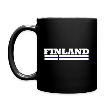 Finland flag - Full Colour Mug - black - Left