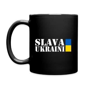 Slava ukraini - Full Colour Mug - black - Left